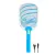 Premium Mosquito Racket with pest attracting COB lamp | Free Warranty & Cable (EN-17MS | Blue)