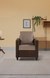 neudot Saya Sofa for Living Room | 1 Persons Sofa| Premium Fabric with Cushioned Armrest | 12 Months Warranty| Solid Wood Frame| 1 Seater in Saya Duo Brown Colour