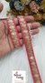Crimson Pink Embroidered Design Trim