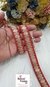 Rose Red Embroidered Design Trim