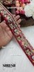 Maroon Floral Beads & Thread Embroidery Lace – 48869-EMB