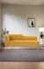neudot Diva LHS Sofa Chaise Lounger with Golden Legs for Living Room|Bedroom|2 Person Sofa|Diwan|Premium Fabric | Solid Wood Frame|2 Seater (Colour : Husky Yellow (DIY))