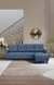 neudot Aria 6 Seater LHS Sectional Sofa in Earth Blue Colour