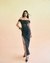 Black Twilight Bloom Draped Corset Gown