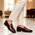 The Kerk Men Burgandy Patent Slip On Florsheim