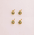 Mrig Noor Buttons in Green (Set of 4)