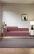 neudot Diva LHS Sofa Chaise Lounger with Golden Legs for Living Room|Bedroom|2 Person Sofa|Diwan|Premium Fabric | Solid Wood Frame|2 Seater (Colour : Ceramic Pink (DIY))