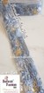 Golden Zari Threaded Petals On Grey  Net Embroidery Trim