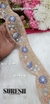 Grey Rosette Charm Embroidery Lace – 45178-EMB