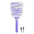 Rechargeable Premium Large Head Mosquito Swatter Racket | Unbreakable | Warranty (EN-19MS | Purple)