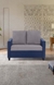 neudot Saya Dual Color Sofa for Living Room |2 Persons Sofa|Premium Fabric with Cushioned Armrest | Solid Wood Frame|2 Seater in Saya Duo Blue Color