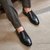 The Lando Ruosh Men Black Formal Slip-On