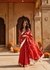 Red Circular Gota Saree