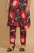 Navy Printed Straight Pants