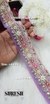 Lilac Floral Beads & Thread Embroidery Lace – 48866-EMB