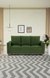 neudot Roman Sofa for Living Room |3 Persons Sofa|Premium Fabric with Cushioned Armrest | Solid Wood Frame|3 Seater in Emerald Green Color