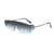 AUGEN Rimless Oversized Shield Sunglasses for Men & Women | UV400 Protection | Unisex Wrap Around Visor Shades for Driving, Cycling, Sports & Fashion | Retro Futuristic One-Piece Lens (M247-C2)