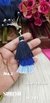 Quirky Shades Of Dark Blue Thread Tassel