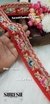 Red Floral Beads & Thread Embroidery Lace – 48869-EMB