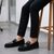 Otes Ruosh Men Black Suede Penny Loafers