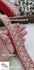 Red Pearl & Sequence Fabric Lace 48214