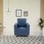 neudot Roman Sofa for Living Room |1 Person Sofa|Premium Fabric with Cushioned Armrest | Solid Wood Frame|1 Seater in Dusky Blue Color
