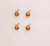 Mrig Noor Buttons in Red (Set of 4)