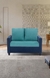 neudot Saya Dual Color Sofa for Living Room |2 Persons Sofa|Premium Fabric with Cushioned Armrest | Solid Wood Frame|2 Seater in Saya Duo Teal Color