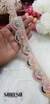 Peach Floral Beads & Thread Embroidery Lace – 48870-EMB