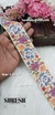 Petrol Blue Floral Thread Embroidery Lace – 48590-EMB