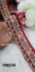 Maroon Floral Beads & Thread Embroidery Lace – 48866-EMB