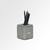 Pen/Pencil Holder | Faux Leather | Square Small | Moderno | Grey