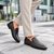 The Finn Black Men Occasion Perforated Slip On Ruosh
