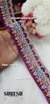 Magenta Floral Beads & Thread Embroidery Lace – 48866-EMB