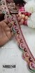 Maroon Floral Beads & Thread Embroidery Lace – 48870-EMB