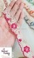 Pink Flowers On Net Fancy Trim