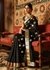 Black Circular Gota Saree