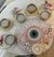 Mother Of Pearls Evil Eye Rangoli With Ceramic Base