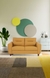 neudot Scott Sofa for Living Room |2 Persons Sofa|Premium Leatherette with Cushioned Armrest | Solid Wood Frame|2 Seater in Husky Yellow Color