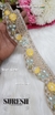 Yellow Rosette Charm Embroidery Lace – 45178-EMB