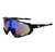 AUGEN By Visions India Sports Mirrored Wraparound Sunglasses for Cycling Cricket Riding Trekking Full Coverage UV 400 Protection Abstract Unisex Sunglass Large (C8, 154)