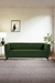 neudot Diva Sofa for Living Room |3 Persons Sofa|Premium Fabric with Cushioned Armrest | Solid Wood Frame|3 Seater in Emerald Green Color