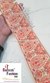 Peach Diya Floral Embroidery Lace