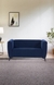 neudot Diva Sofa for Living Room |2 Persons Sofa|Premium Fabric with Cushioned Armrest | Solid Wood Frame|2 Seater in Cobalt Blue Color