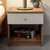 Wave Bedside Table - Leon Teak Finish
