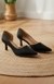 WZAYA Black Pointed Toe Stiletto Heel Pumps