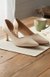 WZAYA Cream Pointed Toe Stiletto Heel Pumps