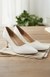 WZAYA White Patent Pointed Heel Pumps