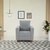 neudot Roman Sofa for Living Room |1 Person Sofa|Premium Fabric with Cushioned Armrest | Solid Wood Frame|1 Seater in Grey Color
