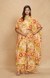 Yellow Printed Open Coat